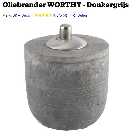 olielamp buiten