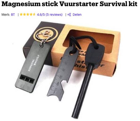 survival kit vuurstarter